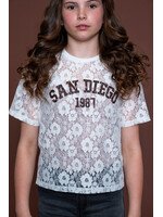 Geisha Sweater 63626  Top lace San Diego - roomwit/bruin