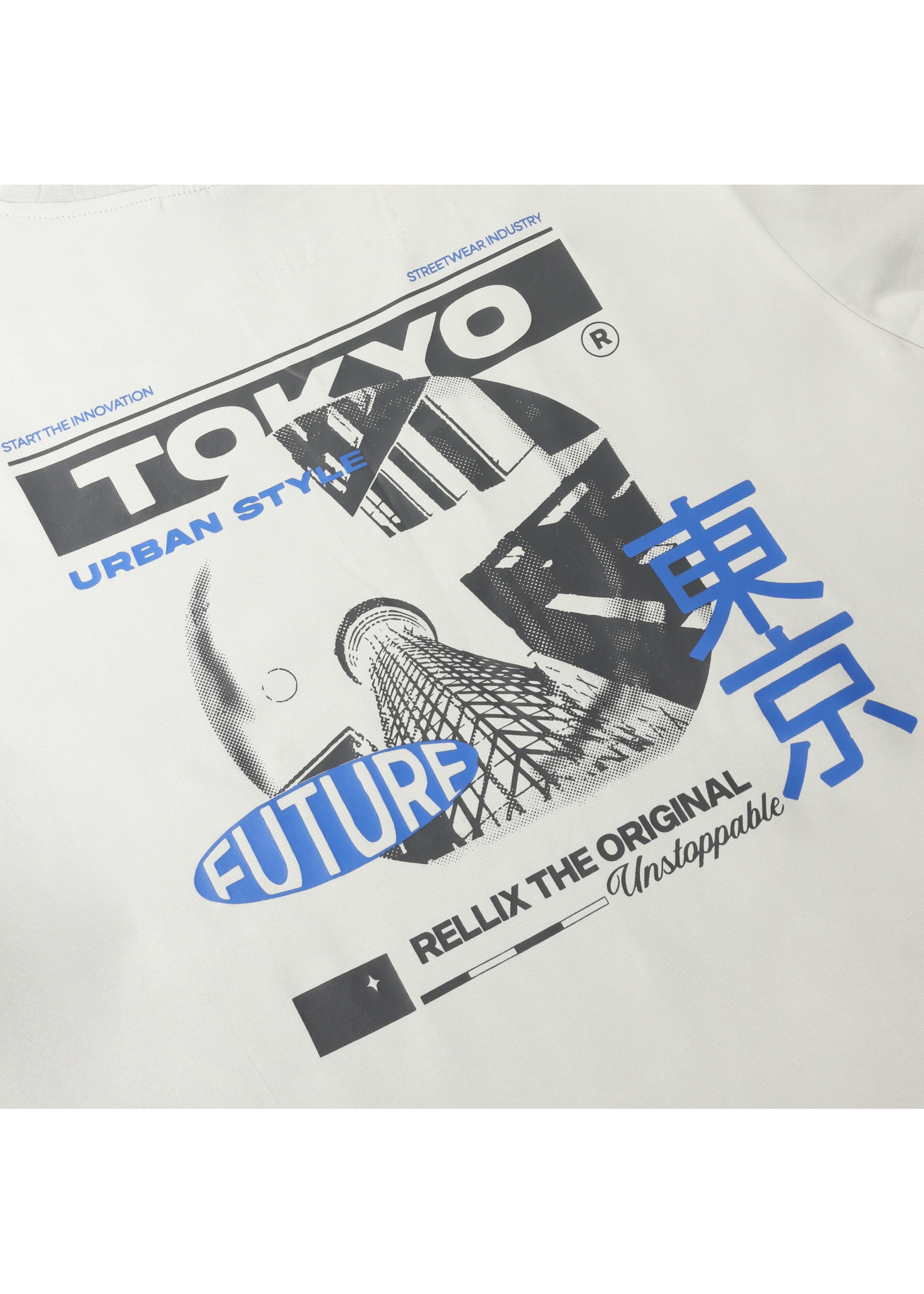 Rellix  T-Shirt Chest and Backprint 940568 - zand