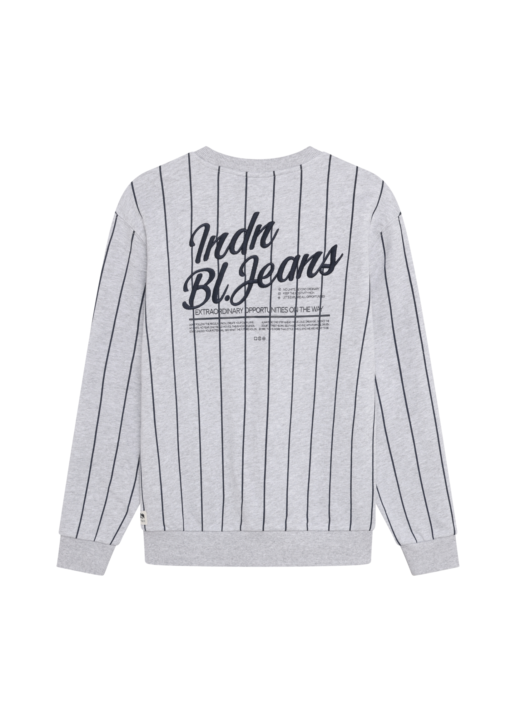 Indian blue jeans  Loose Fit Sweat Stripe 960832 - grijs melange