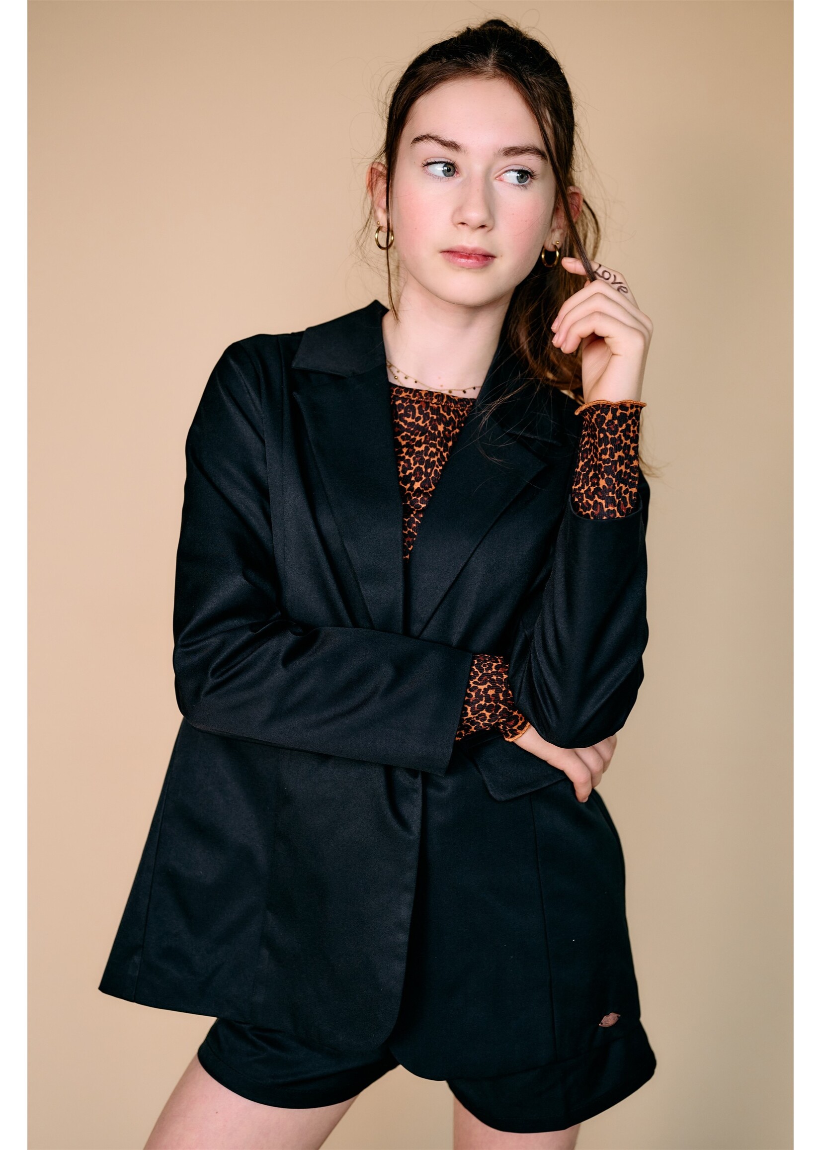 Nobell Blazer Daze Twill Blazer with fancy back - zwart