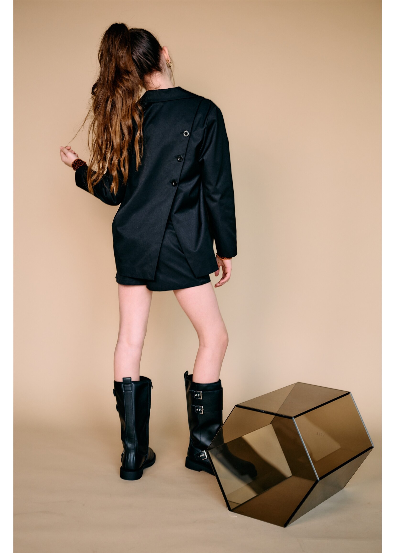 Nobell Blazer Daze Twill Blazer with fancy back - zwart