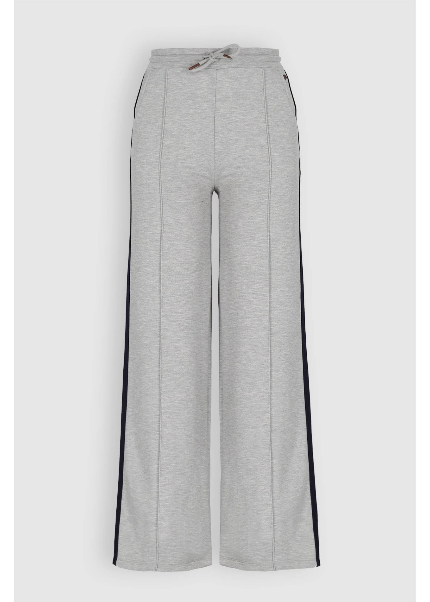 Nobell Broek 3600 Sylvie Travellers Interlock Pants Wide Leg  - grijs melee