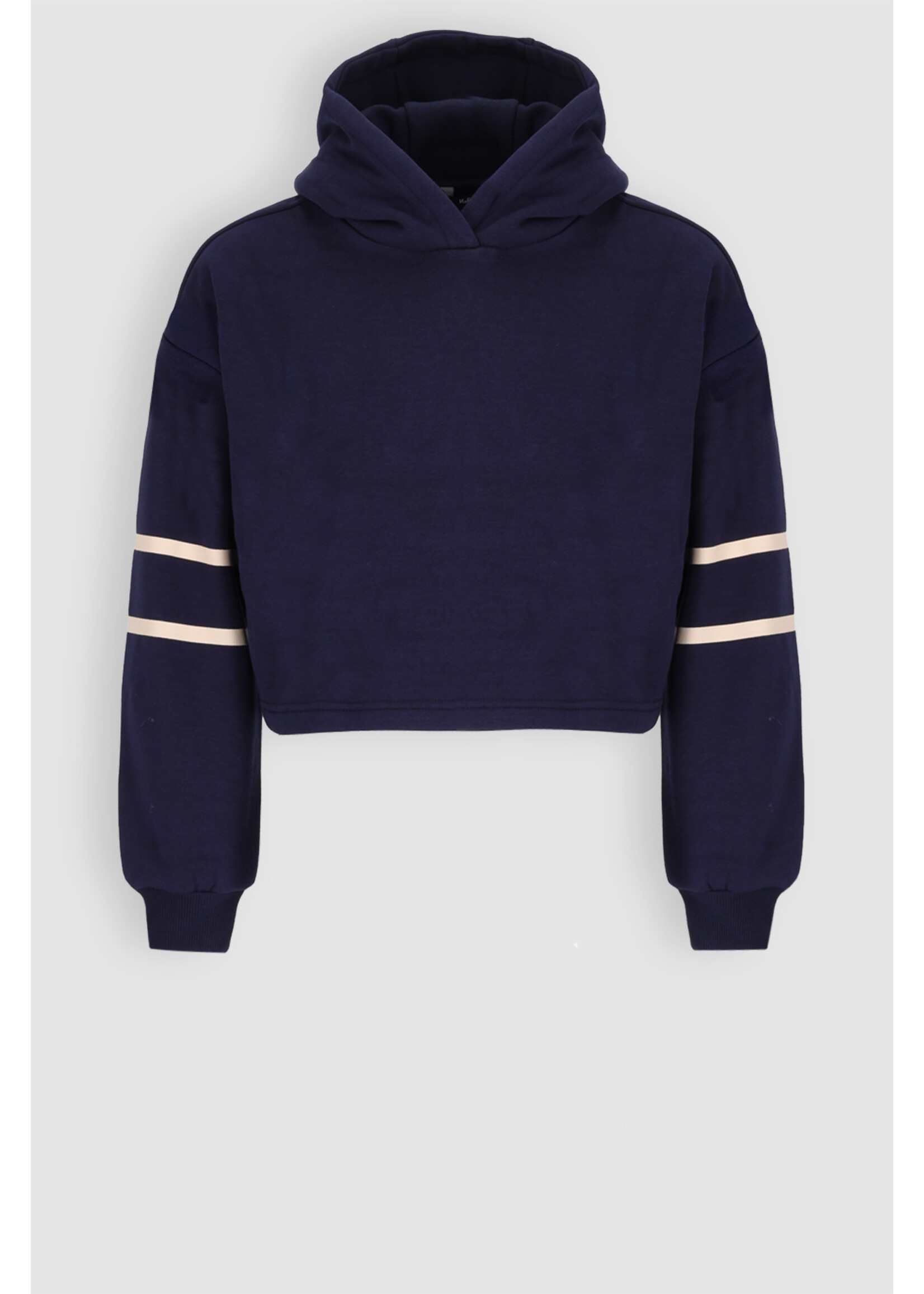 Nobell Hoodie 3305   Kumy Fluffy Soft Hooded Cropped Sweater L'Atelier - donkerblauw