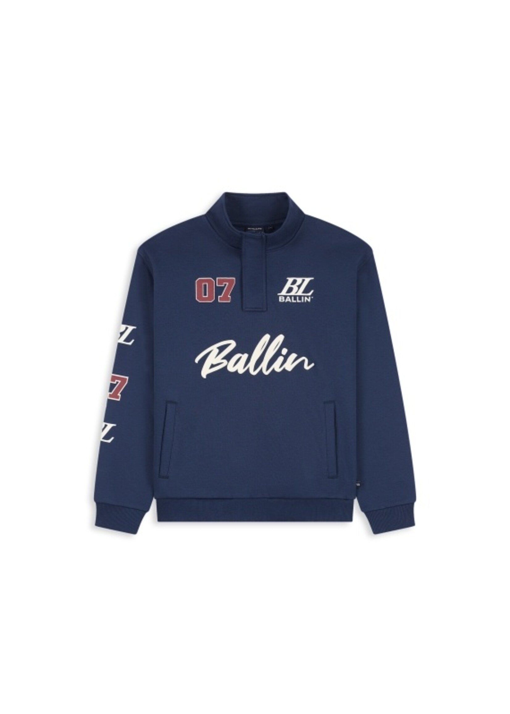 Ballin Vest Varsity Halfzip Sweat (26037361) - donkerblauw