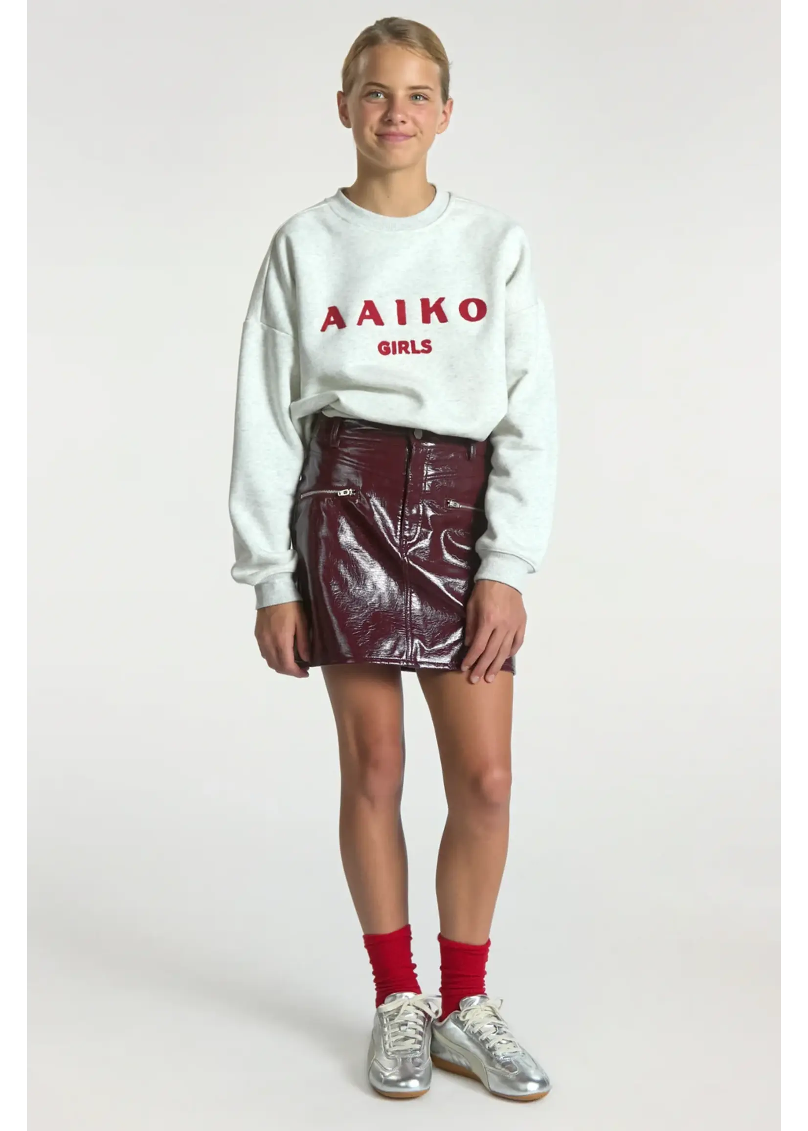 AAIKO Sweater ZENA - grijs gemêleerd