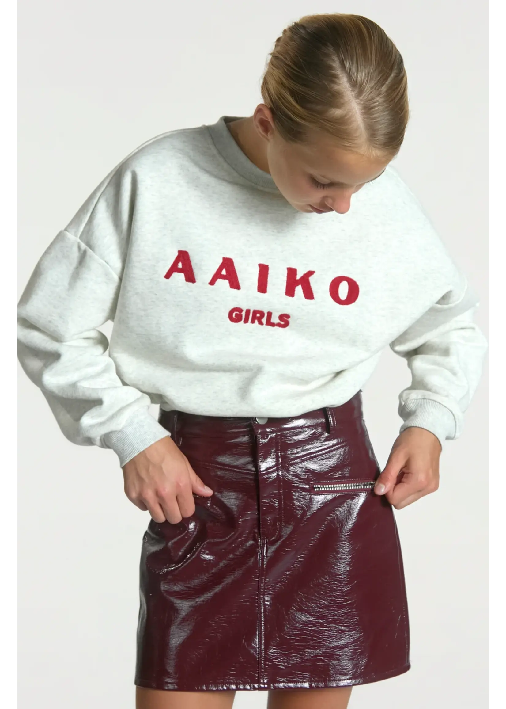 AAIKO Sweater ZENA - grijs gemêleerd