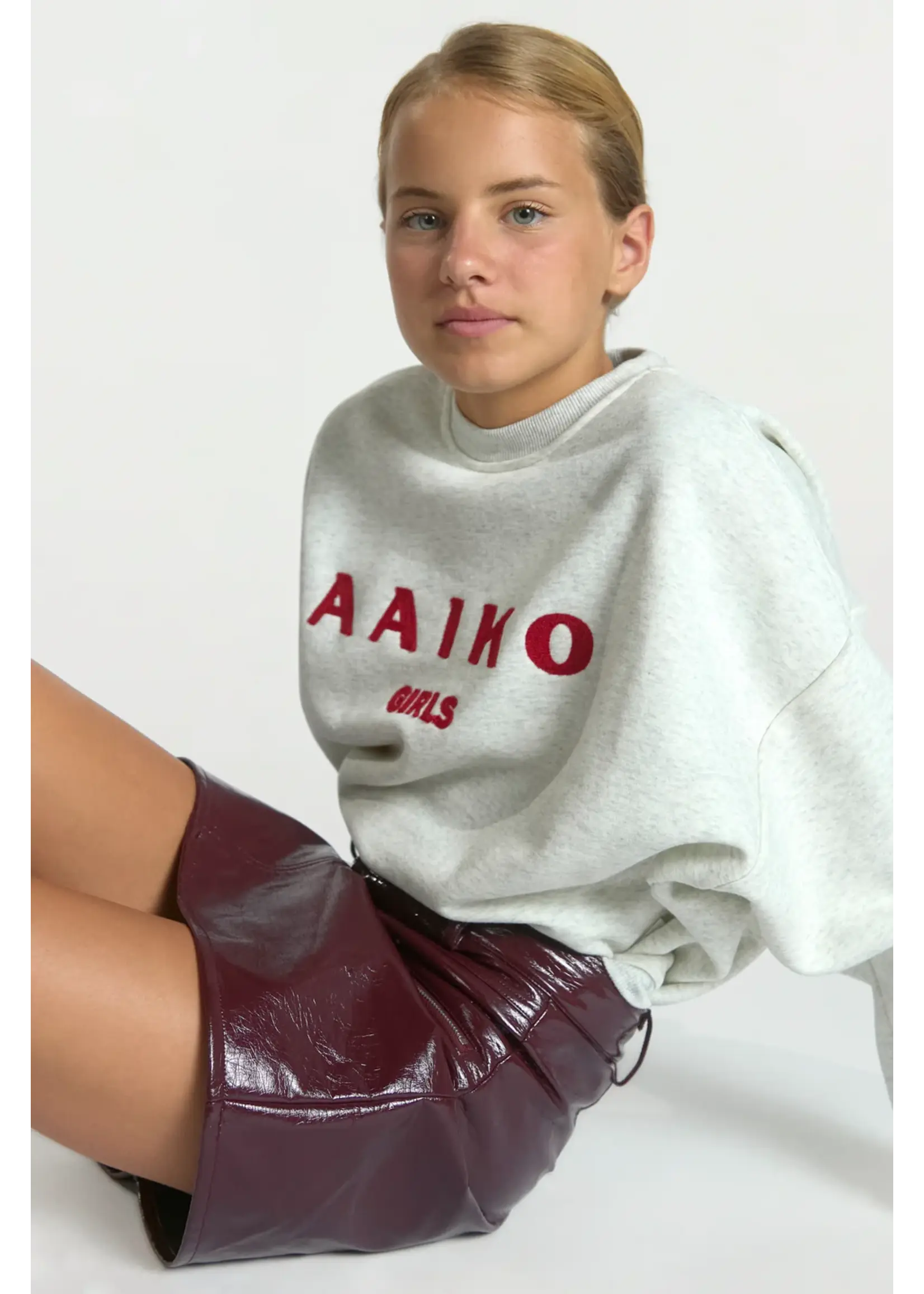 AAIKO Sweater ZENA - grijs gemêleerd
