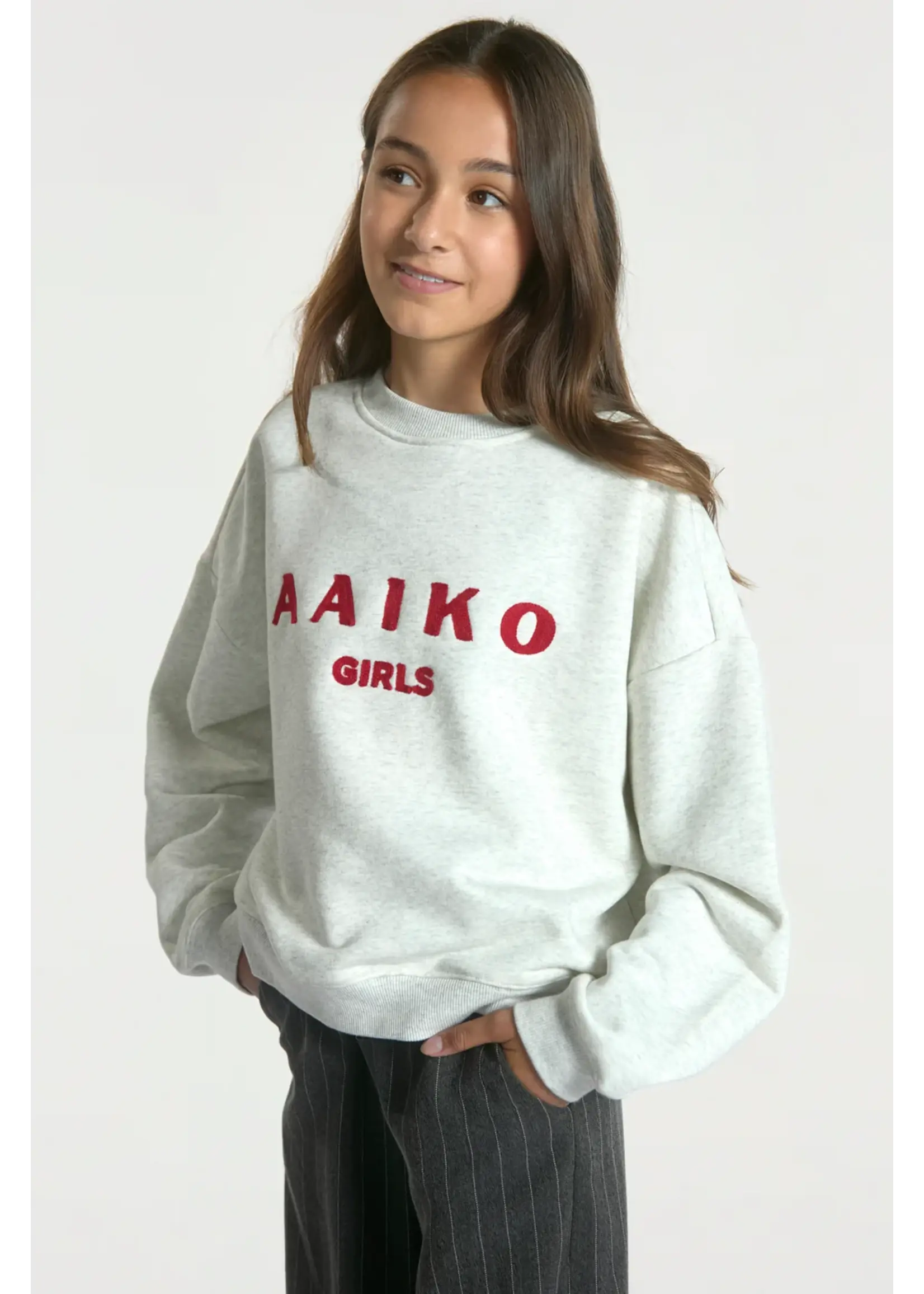 AAIKO Sweater ZENA - grijs gemêleerd