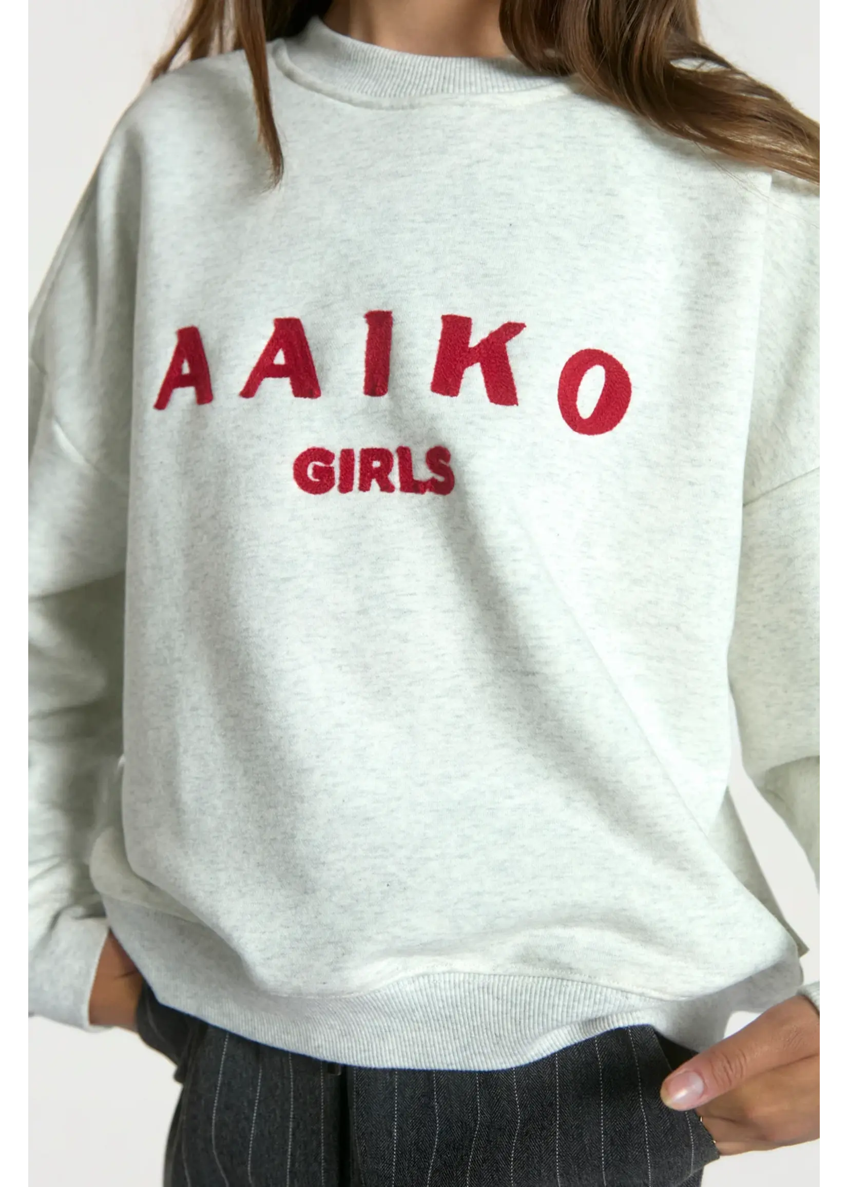 AAIKO Sweater ZENA - grijs gemêleerd