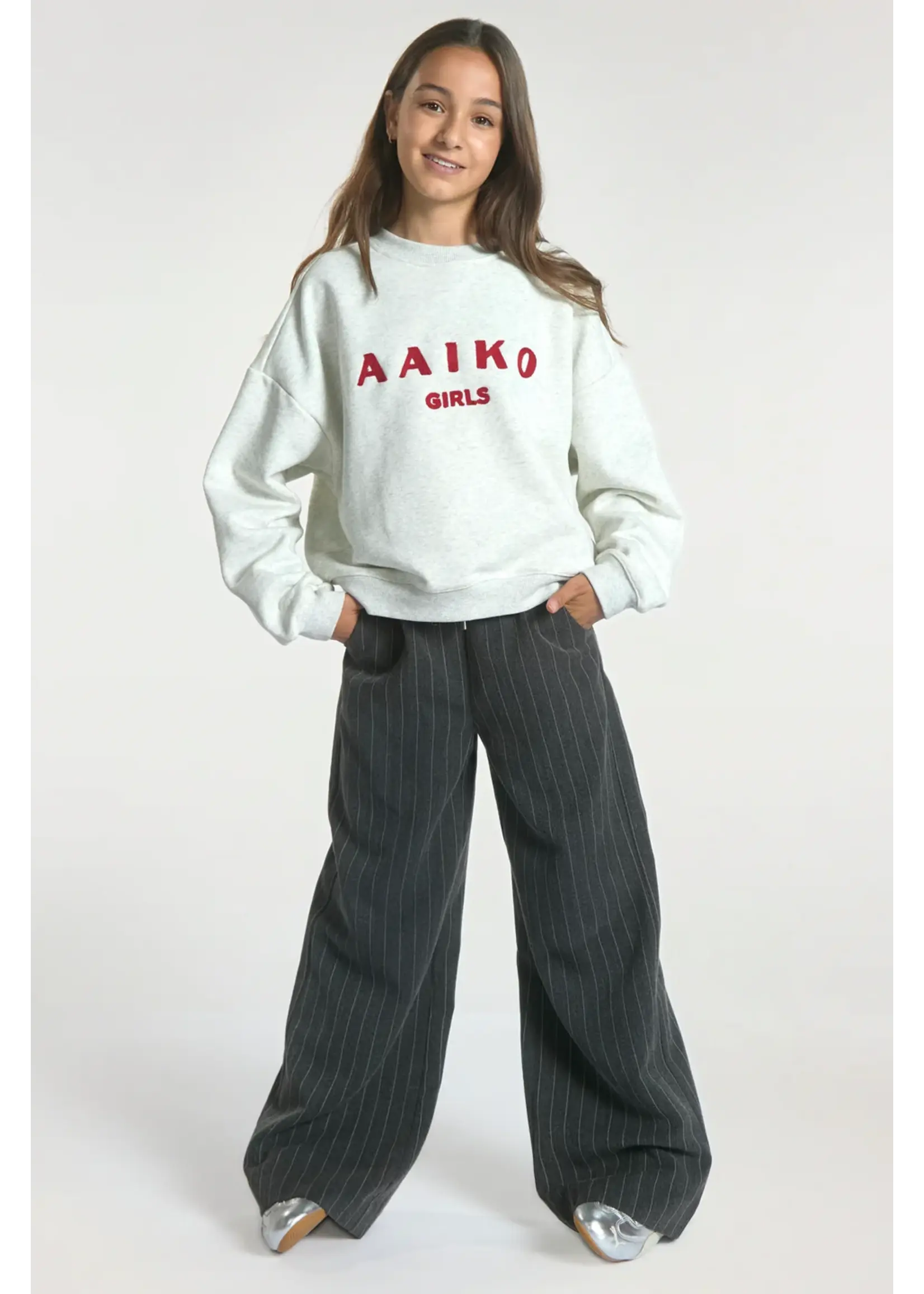 AAIKO Sweater ZENA - grijs gemêleerd