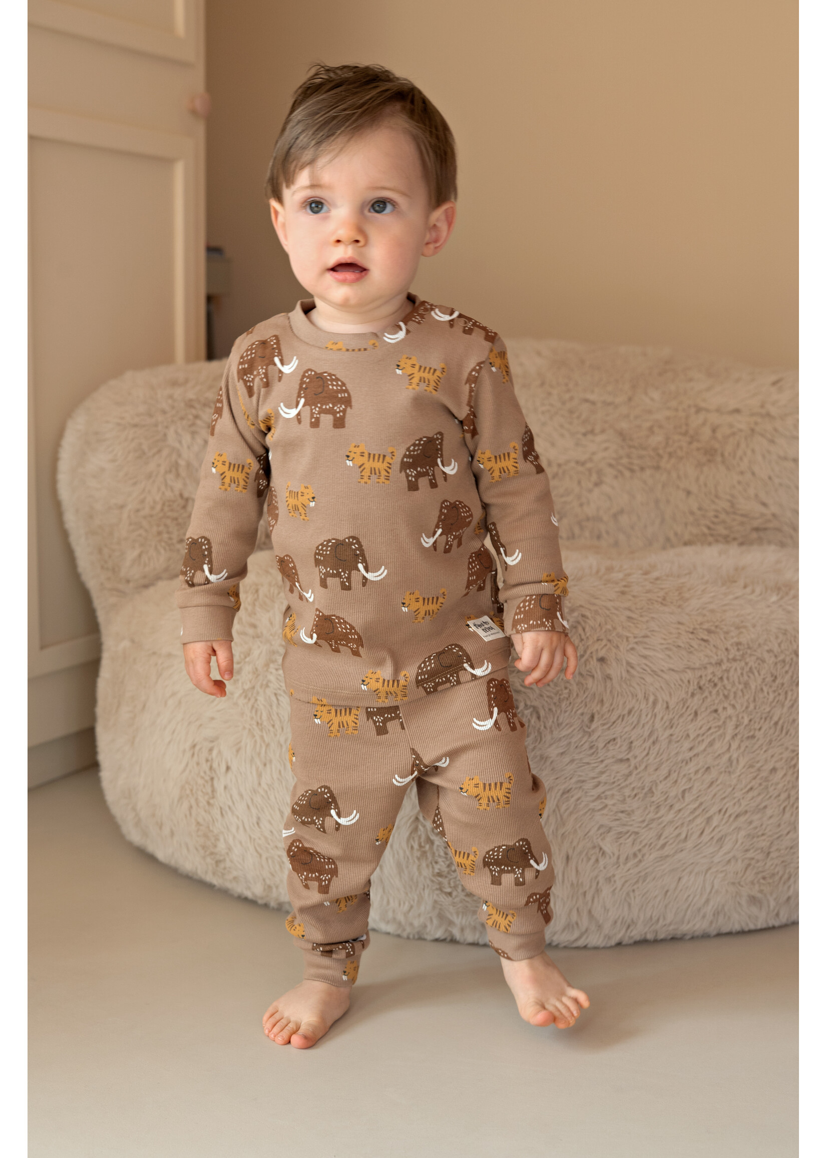 Feetje Feetje Pyjama Milo Mammoth 50500100 - Taupe
