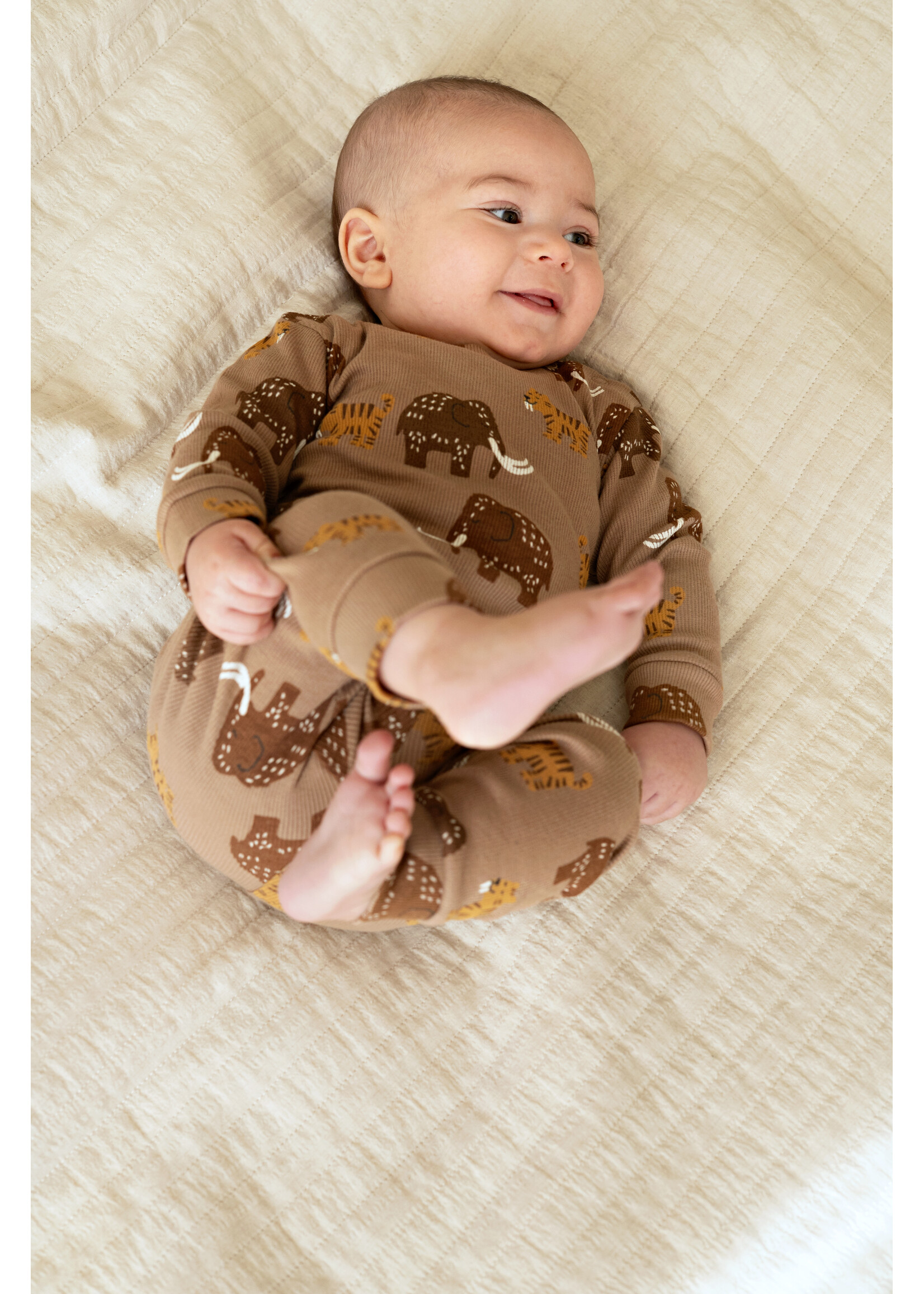Feetje Feetje Pyjama Milo Mammoth 50500100 - Taupe