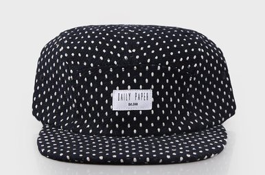 Navy Polka Five Panel Cap FW23