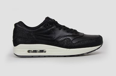 Air Max 1 Black Leather Black Sea Glass