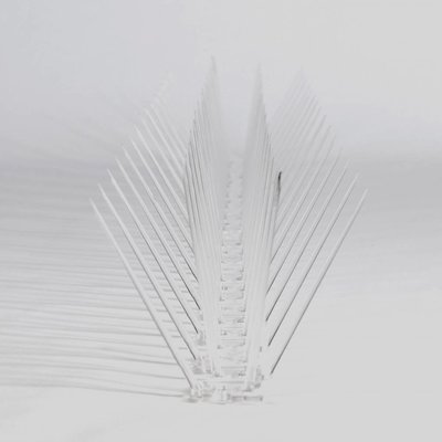 Kunststof duivenpinnen op Polycarbonaatstrip 50 cm met 30 POLY- pinnen, MIC230