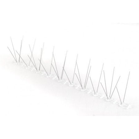 Anti-pigeon bird spikes on Polycarbonate strip 50 cm,  with 30 SS spikes, MIC103 - 0,5 m/pc.