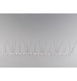 Anti-pigeon bird spikes on Polycarbonate strip 50 cm,  with 30 SS spikes, MIC103 - 0,5 m/pc.