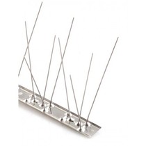 Duivenpinnen MIC780 op 1 mt RVS-strip, met 80 RVS pinnen 10 cm hoog - 1 mt/st