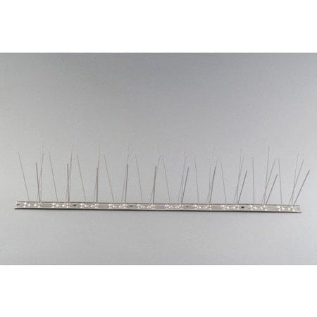 Duivenpinnen MIC780 op 1 mt RVS-strip 100 cm, met 80 RVS pinnen 10 cm hoog - 1 mt/st.