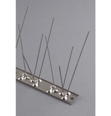 Bird spikes on STAINLESS STEEL base of  100 cm, with 80 SS  spikes, MIC780 - 1m/pc