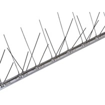 Duivenpinnen MIC260 op 1 mt niet flexibele RVS-strip 100 cm, 60 RVS pinnen - 1 mt/st