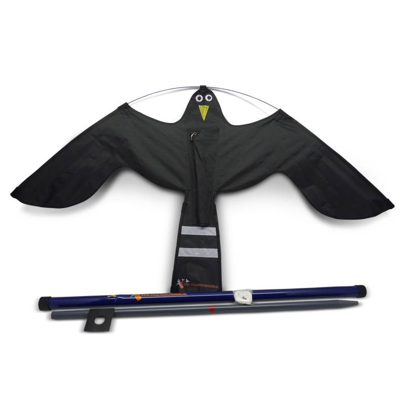 Black Hawk kite with 7 meters pole Alcetsound