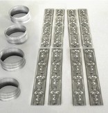 Pigeon repelling spring on STAINLESS STEEL strips MIC327/ alternative for bird spikes - package of 4 springs - good for 5 mt.