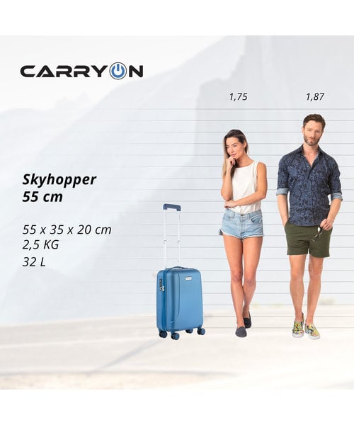 CarryOn Skyhopper Handbagage Koffer 32 Liter Kleur Blauw