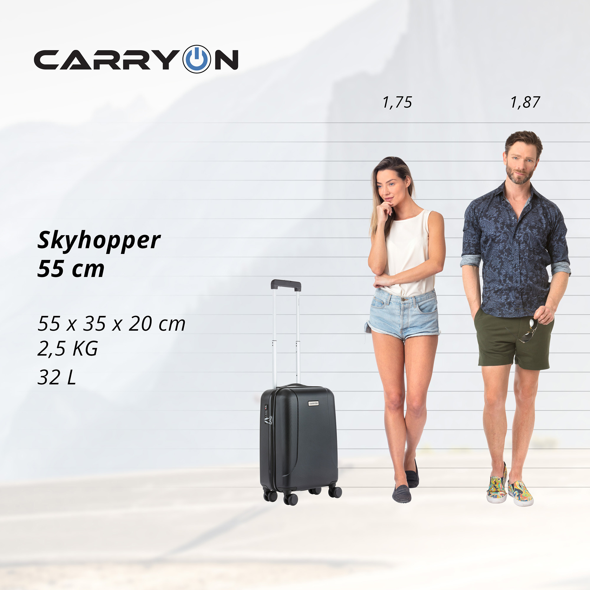 CarryOn HandbagageKoffer Zwart €79,95 - KofferStunter