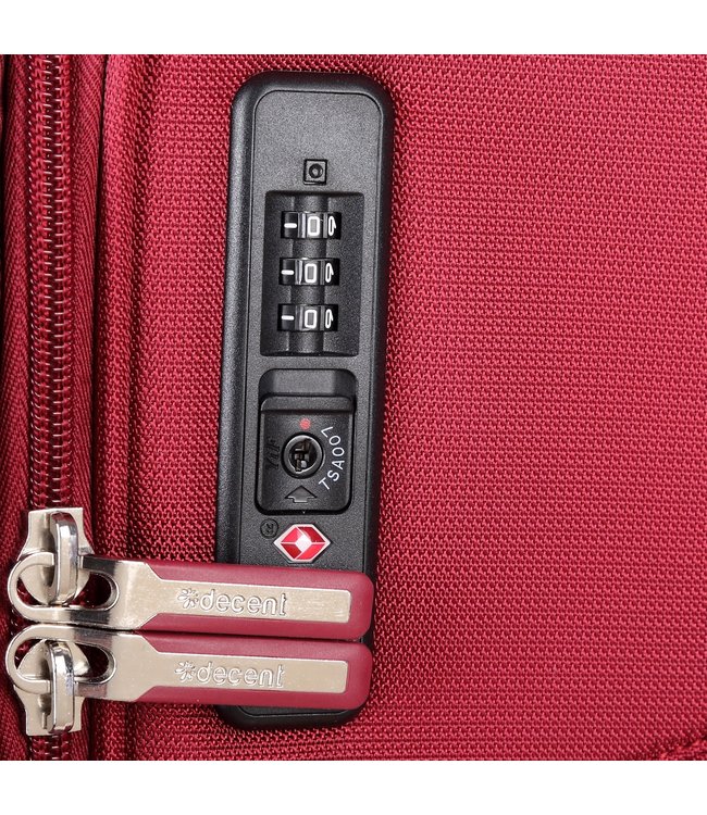 Decent D-Upright Koffer Medium Rood Tsa 70 Liter 66x41x30cm