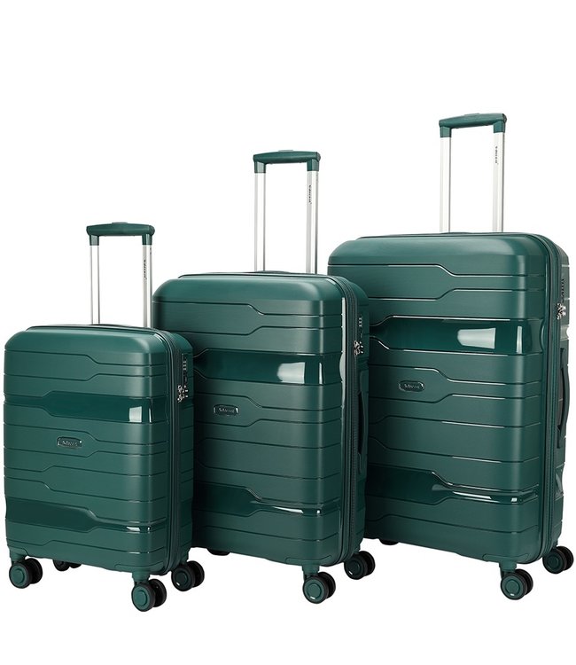 Decent One-City Kofferset Groen Inhoud 105, 72 en 36 Liter