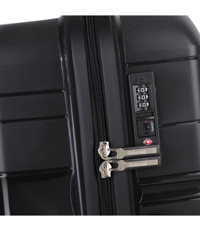 Decent One-City Zwarte Kofferset Inhoud 105, 72 en 36 Liter