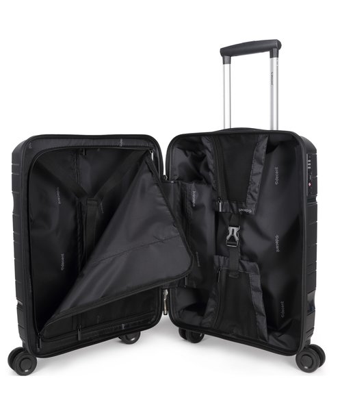 Decent One-City Handbagage Koffer Zwart 36 Liter 55x38x20cm