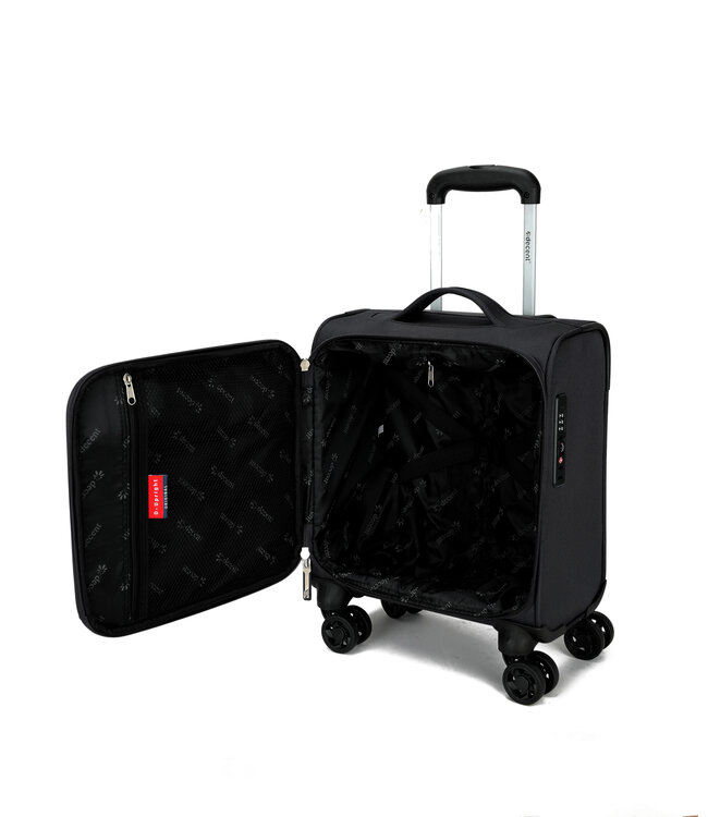 Decent Decent D'Upright under seat handbagagekoffer Zwart 42x32x20cm