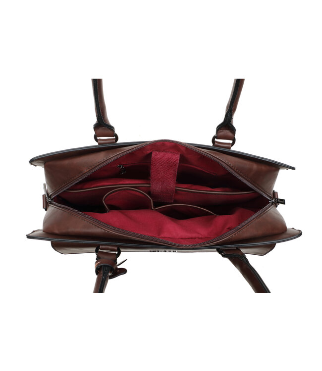 Wimona Valentina School/werktas Donkerbruin 31X41,5X13 CM