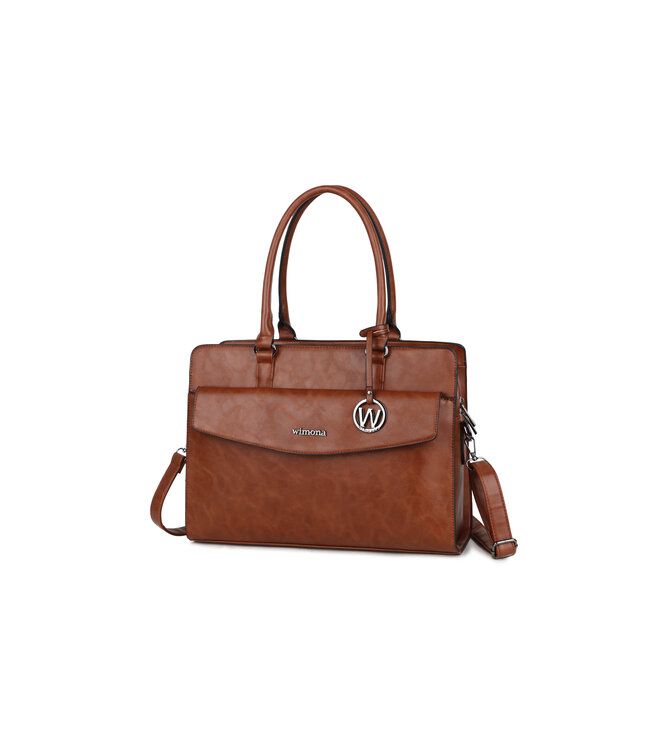 Wimona Valentina School/werktas Cognac 31X41,5X13 CM