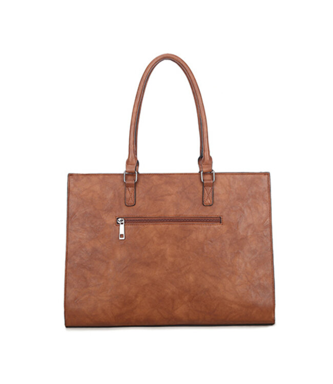 Wimona Franca School/werktas Cognac/bruin 31X41X13,5 CM