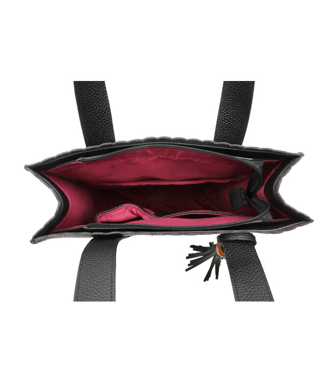 Wimona Paulina Schoudertas Zwart 41,5X29,5X10 CM