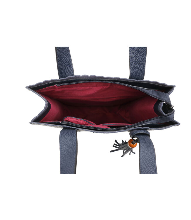 Wimona Paulina Schoudertas Donkerblauw 41,5X29,5X10 CM