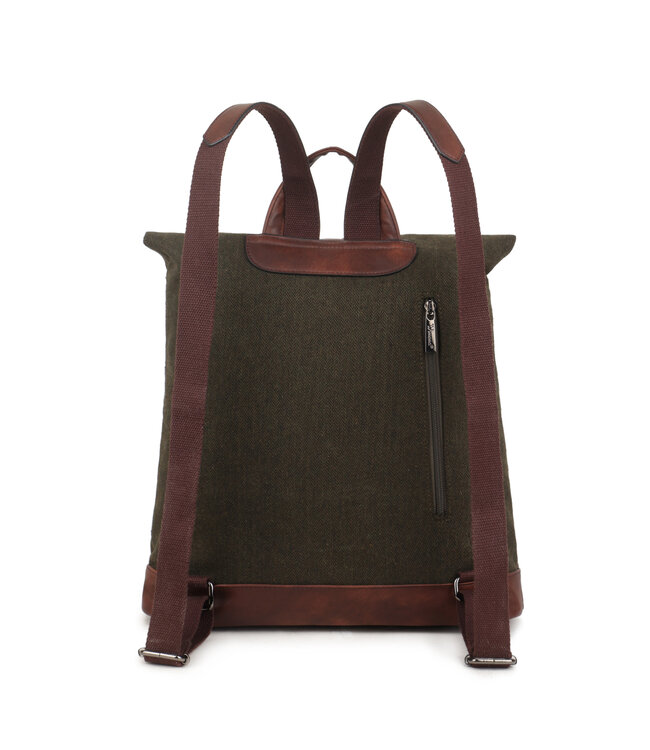 Wimona Bolonia Schouder/rugtas Donkergroen 34X28X12 CM