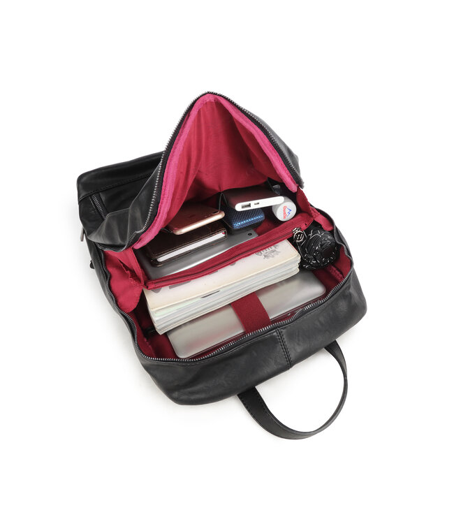 Wimona Marina Schouder/rugtas Zwart 40X34X15 CM