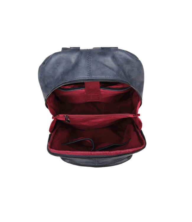 Wimona Silvina Schouder/rugtas Donkerblauw 37X30X15 CM