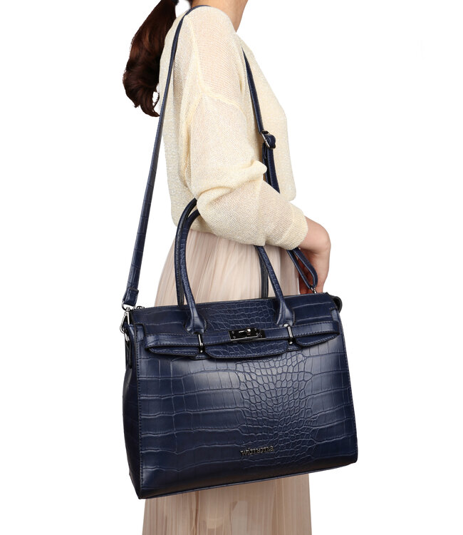 Wimona Liona Handtas Donkerblauw 28,5X33,5X12 CM