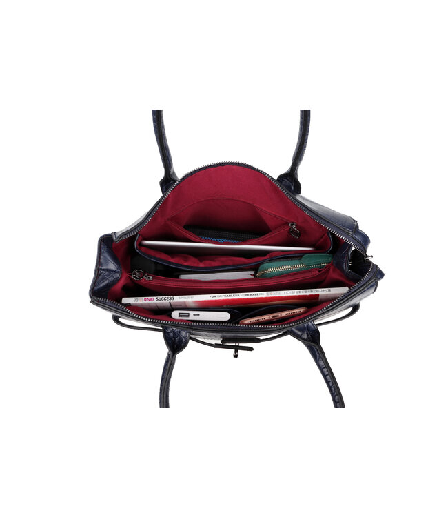 Wimona Liona Handtas Donkerblauw 28,5X33,5X12 CM