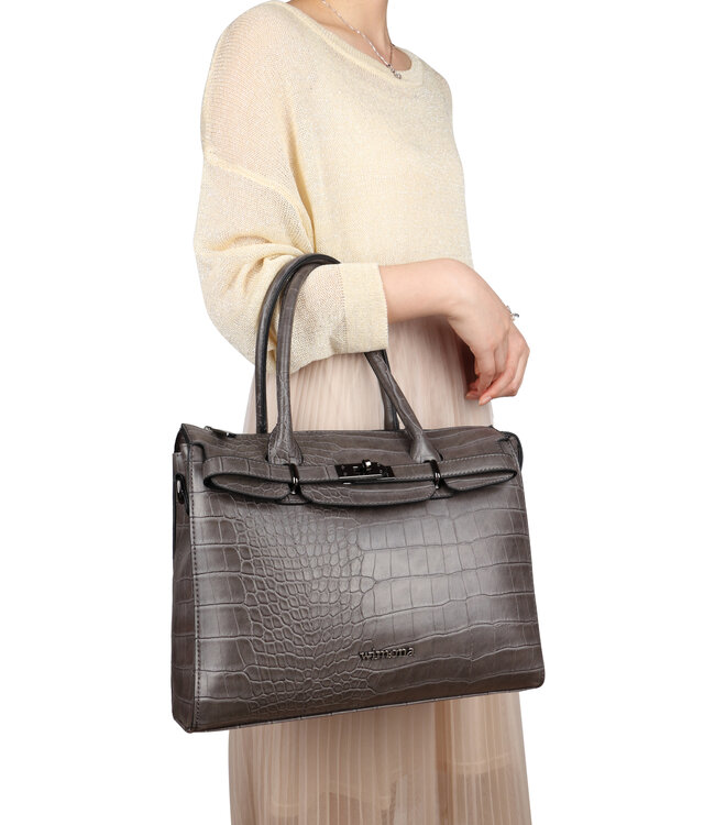 Wimona Liona Handtas Grijs 28,5X33,5X12 CM