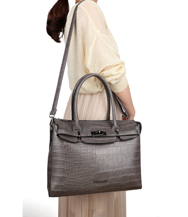 Wimona Liona Handtas Grijs 28,5X33,5X12 CM