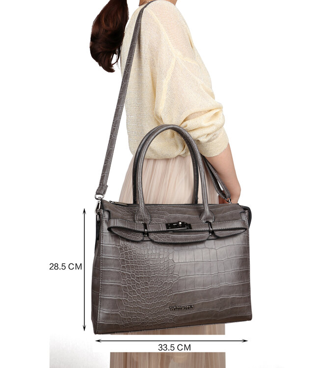 Wimona Liona Handtas Grijs 28,5X33,5X12 CM