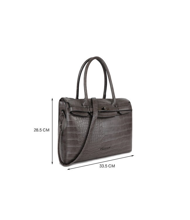 Wimona Liona Handtas Grijs 28,5X33,5X12 CM