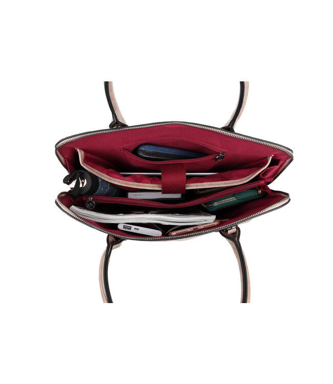 Wimona Luisa School/werktas Licht Taupe 31X40X12 CM