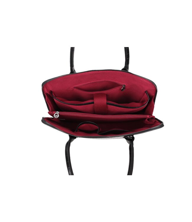 Wimona Luisa School/werktas Zwart 31X40X12 CM